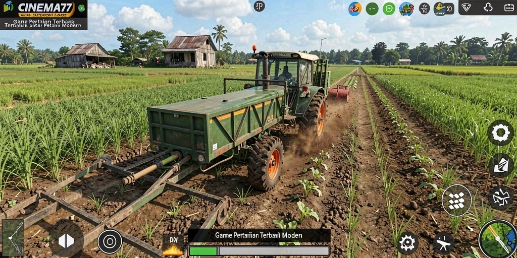 Tampilan gameplay CINEMA77 yang menarik dan interaktif saat bertani.