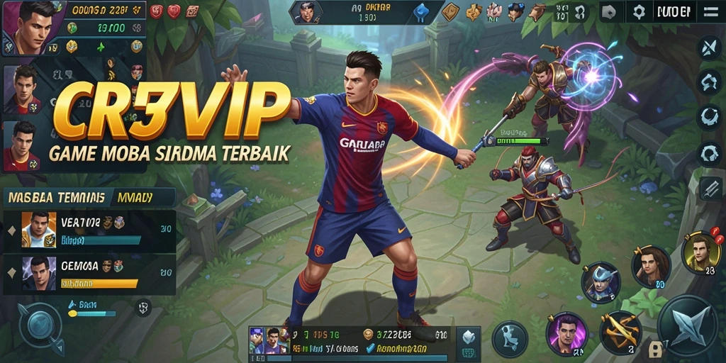 Tampilan gameplay seru di arena pertarungan MOBA CR7VIP.