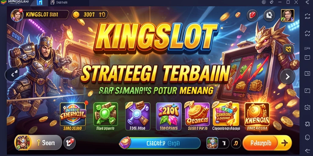 Menampilkan gameplay yang intens dan strategis dalam KINGSLOT.