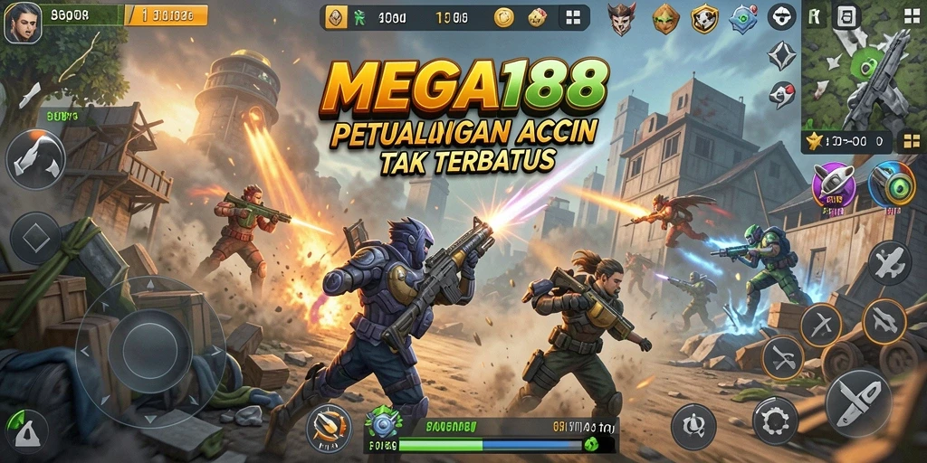 Tangkapan layar menampilkan aksi seru dari gameplay MEGA188 yang mendebarkan.