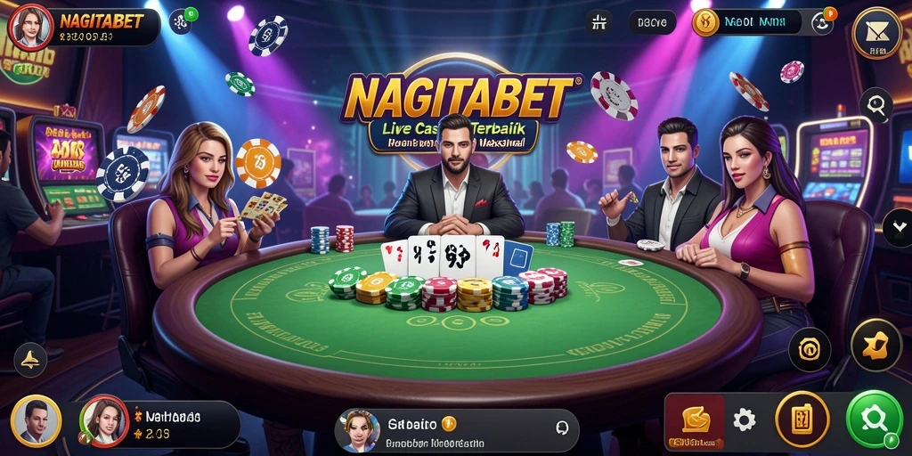 Gameplay NAGITABET Live Casino yang mendebarkan dengan dealer langsung.