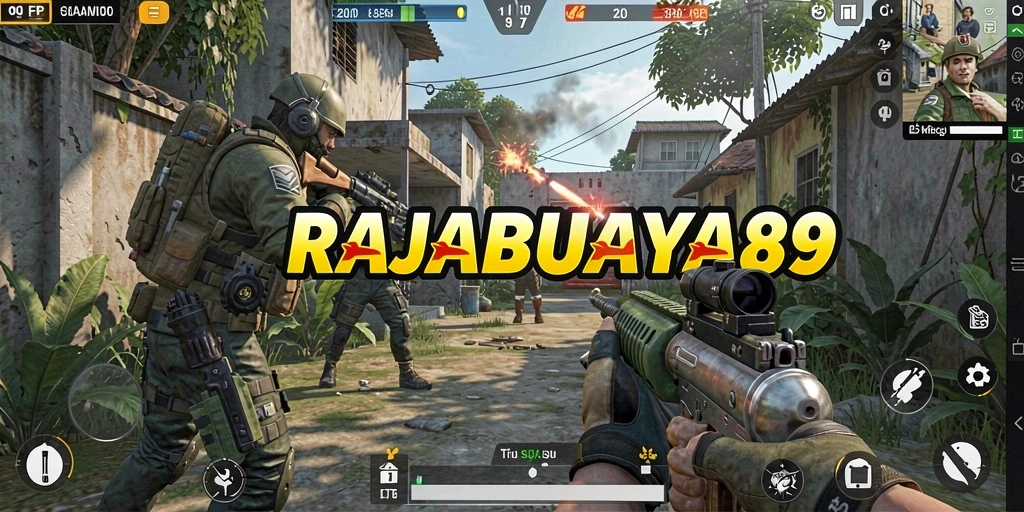 Gameplay RAJABUAYA89 yang intens dan mendebarkan dalam mode FPS.