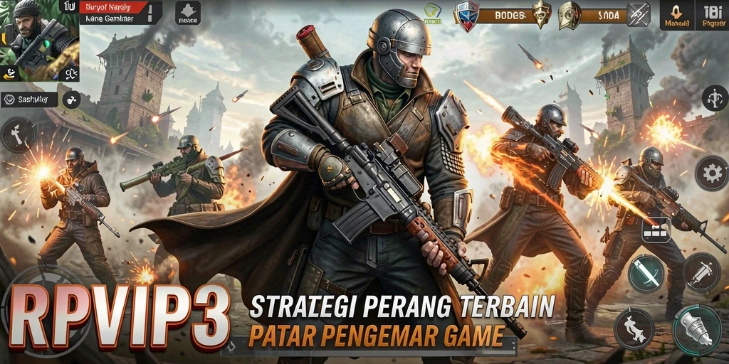 Gameplay RPVIP3 yang menampilkan taktik pertempuran yang seru.
