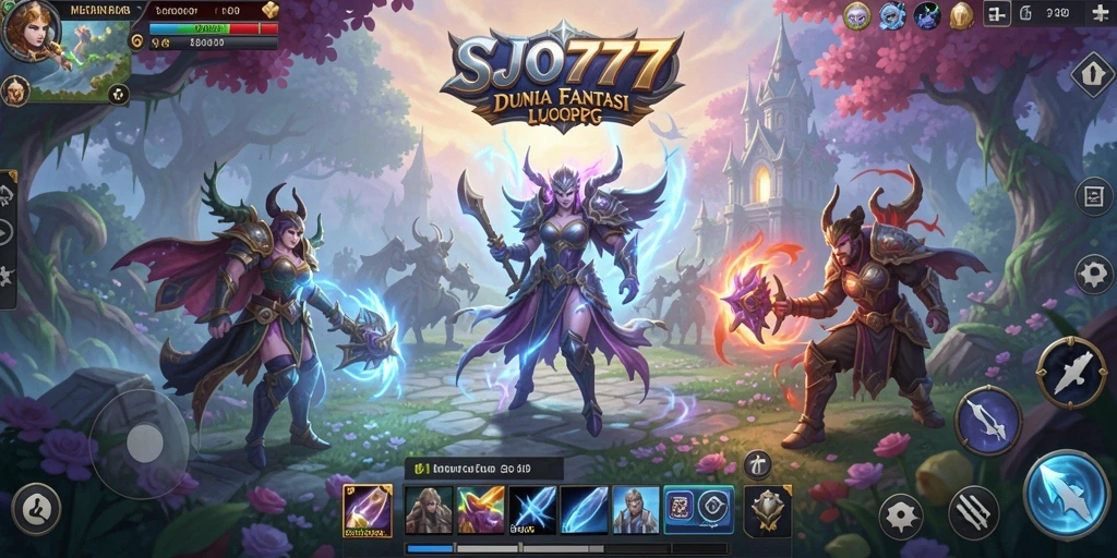 Screenshot gameplay SJO777 yang menunjukkan pertarungan seru dalam MMORPG.