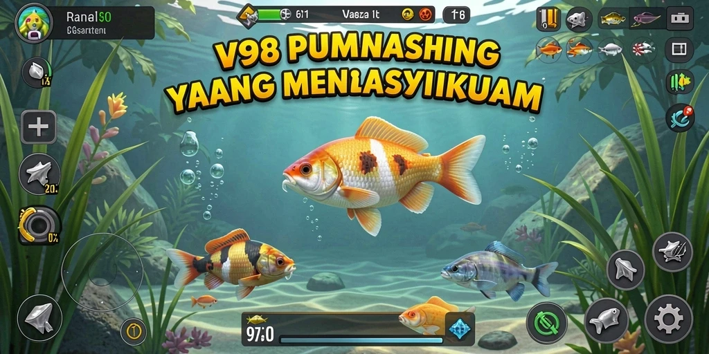 Tangkapan ikan yang menakjubkan dalam gameplay V98.